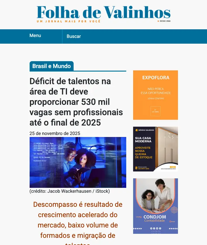 Folha — Déficit 530k